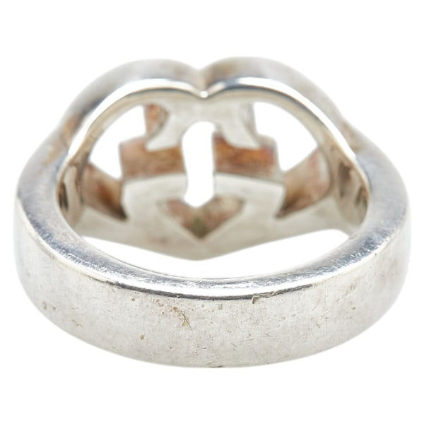 グッチ インターロッキング ラブリーハート リング 指輪 SV925 シルバー レディース GUCCI 【中古】