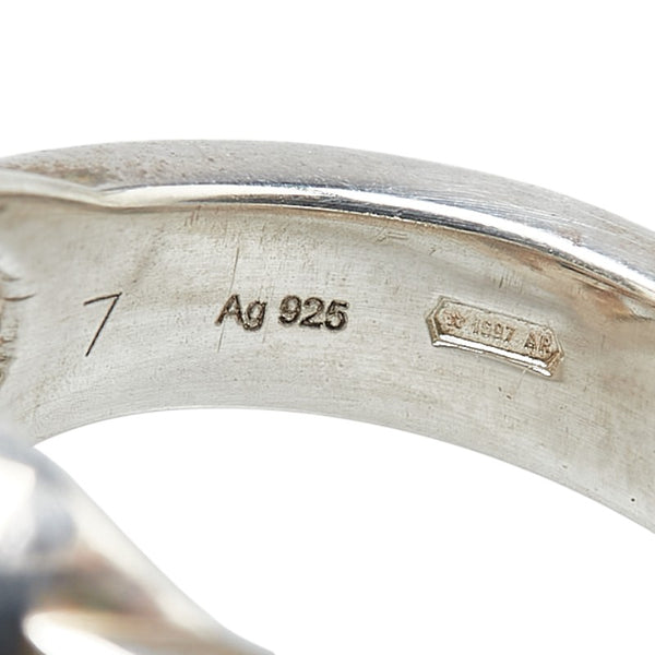 グッチ インターロッキング ラブリーハート リング 指輪 SV925 シルバー レディース GUCCI 【中古】