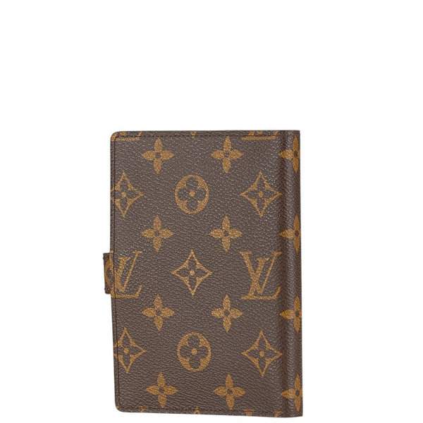 ルイ ヴィトン モノグラム アジェンダPM 手帳カバー 6穴 R20005 ブラウン PVC レザー レディース LOUIS VUITTON 【中古】