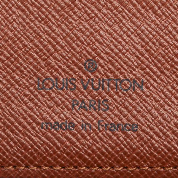ルイ ヴィトン モノグラム アジェンダPM 手帳カバー 6穴 R20005 ブラウン PVC レザー レディース LOUIS VUITTON 【中古】