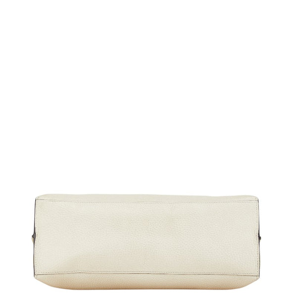 グッチ バンブー デイリー ハンドバッグ ショルダーバッグ 2WAY 392013 ホワイト レザー レディース GUCCI 【中古】