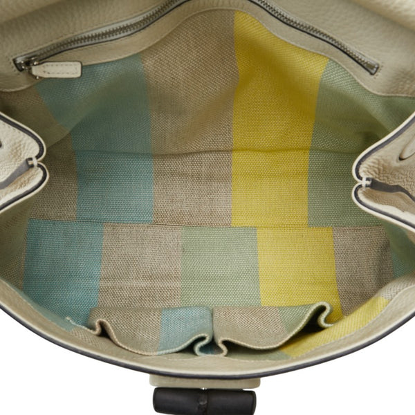 グッチ バンブー デイリー ハンドバッグ ショルダーバッグ 2WAY 392013 ホワイト レザー レディース GUCCI 【中古】