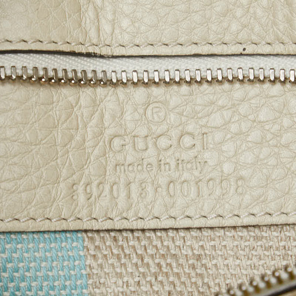 グッチ バンブー デイリー ハンドバッグ ショルダーバッグ 2WAY 392013 ホワイト レザー レディース GUCCI 【中古】