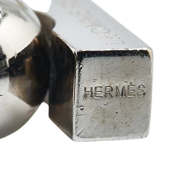 エルメス 2001年 限定品 L’HOMME PEUT EMBELLIR LA TERRE 未知なる地球の美を求めて カデナ パドロック チャーム シルバー メタル レディース HERMES 【中古】