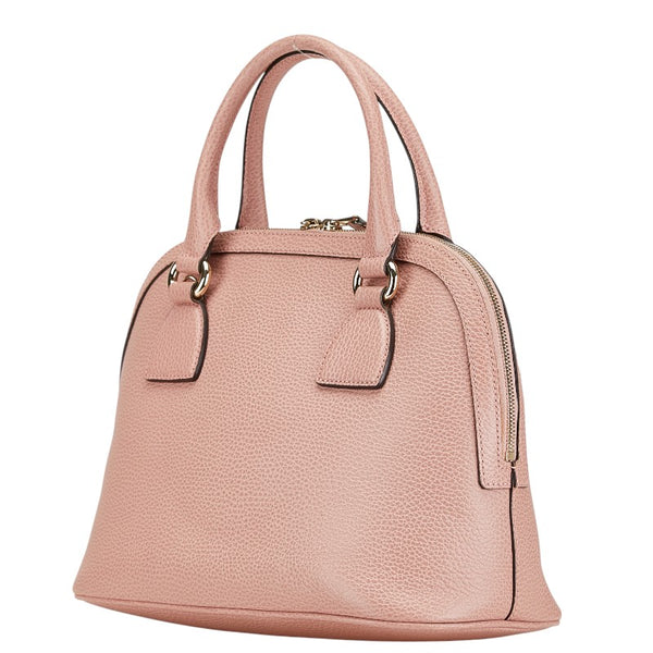 グッチ インターロッキングG ハンドバッグ ショルダーバッグ 2WAY 449662 ピンク レザー レディース GUCCI 【中古】