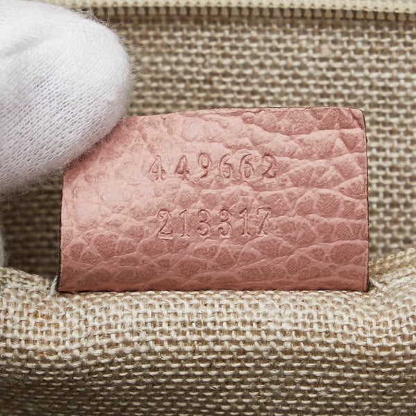 グッチ インターロッキングG ハンドバッグ ショルダーバッグ 2WAY 449662 ピンク レザー レディース GUCCI 【中古】