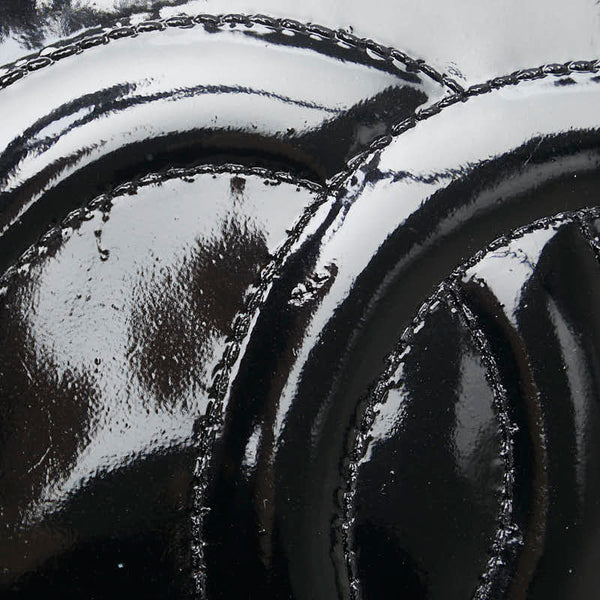 シャネル ココマーク バニティバッグ ハンドバッグ ショルダーバッグ 2WAY ブラック ゴールド エナメル レディース CHANEL 【中古】