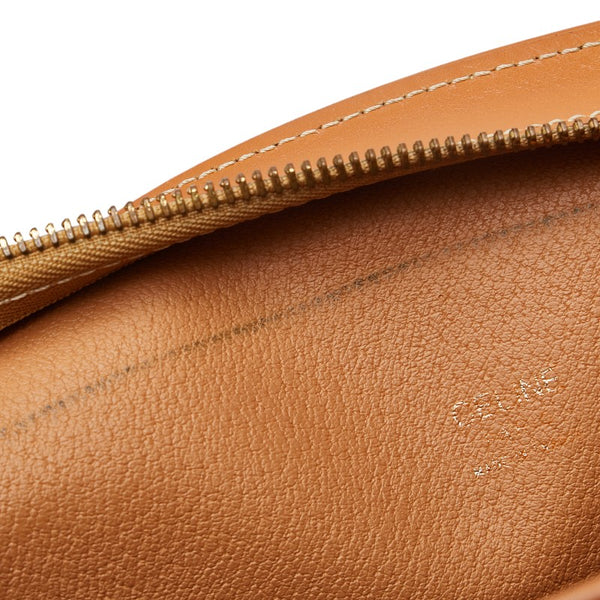 セリーヌ マカダム トートバッグ ブラウン PVC レザー レディース CELINE 【中古】