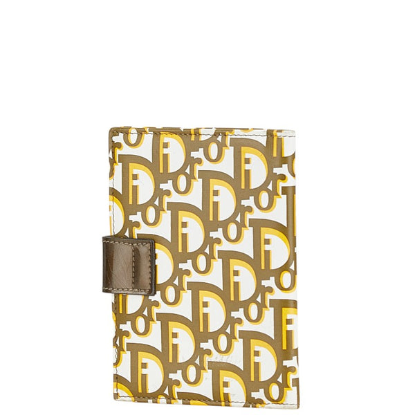 ディオール トロッター 手帳カバー ホワイト カーキ レザー エナメル レディース Dior 【中古】