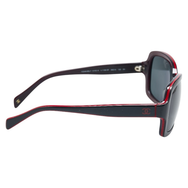シャネル ココマーク サングラス 5143-A ブラック レッド プラスチック レディース CHANEL 【中古】