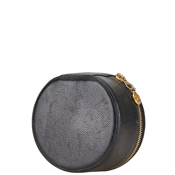 シャネル ココマーク ポーチ ジュエリーケース ブラック キャビアスキン レディース CHANEL 【中古】