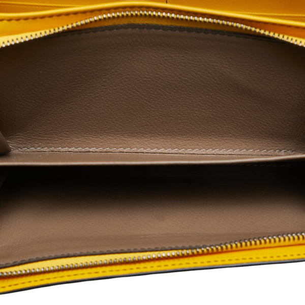 ボッテガヴェネタ イントレチャート 長財布 イエロー レザー パイソン レディース BOTTEGAVENETA 【中古】
