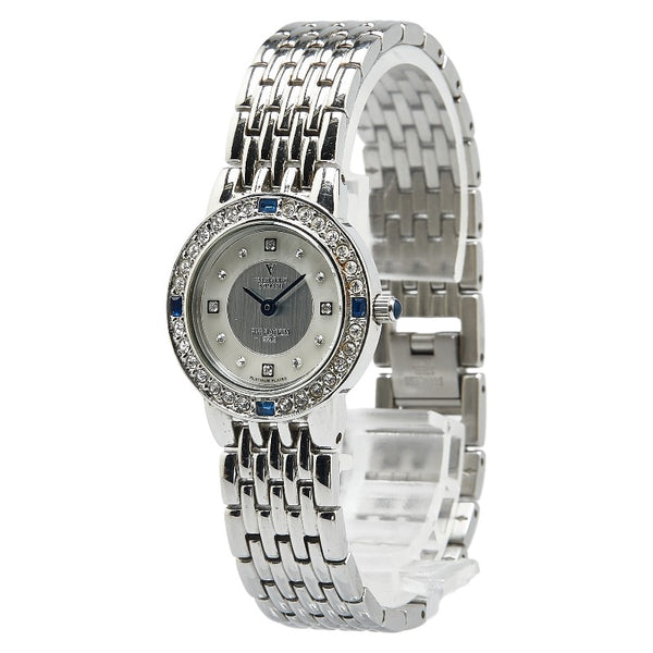 ヴァレンティノ FINE PLATINUM 999.9 腕時計 VD-2038 クオーツ ホワイト文字盤 ステンレススチール レディース VALENTINO 【中古】