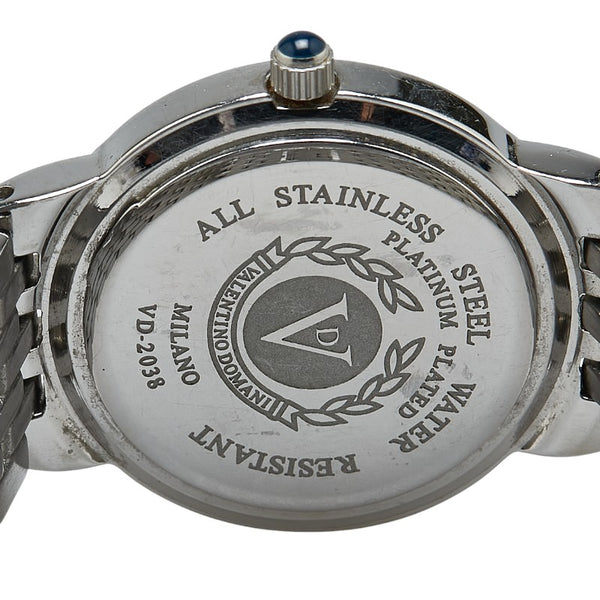 ヴァレンティノ FINE PLATINUM 999.9 腕時計 VD-2038 クオーツ ホワイト文字盤 ステンレススチール レディース VALENTINO 【中古】