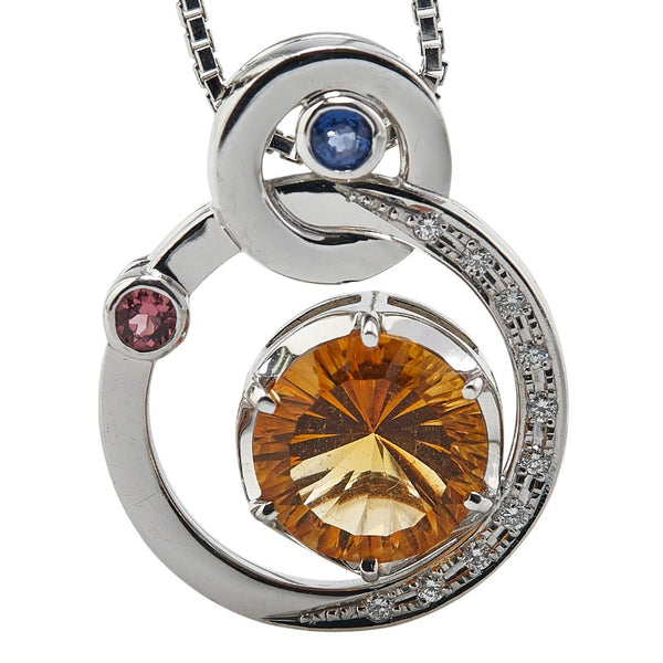 クリスティーナハン Christina Han ネックレス K18WG ホワイトゴールド レディース 【中古】