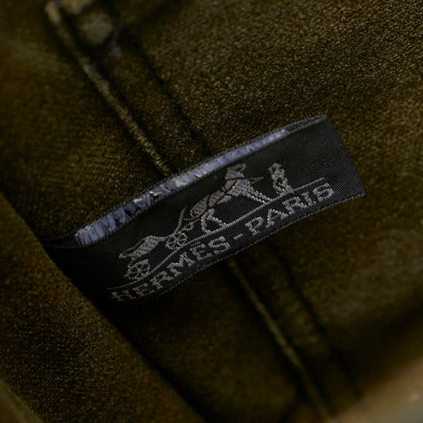 エルメス フールトゥ バサス MM 斜め掛け ショルダーバッグ ブラック カーキグリーン キャンバス レディース HERMES 【中古】