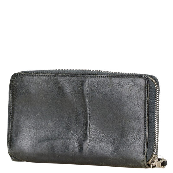 バレンシアガ スタッズ 長財布 ブラック レザー レディース BALENCIAGA 【中古】