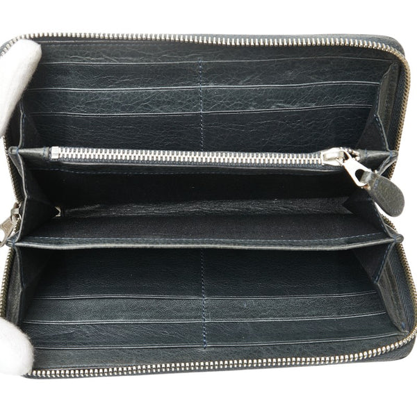 バレンシアガ スタッズ 長財布 ブラック レザー レディース BALENCIAGA 【中古】