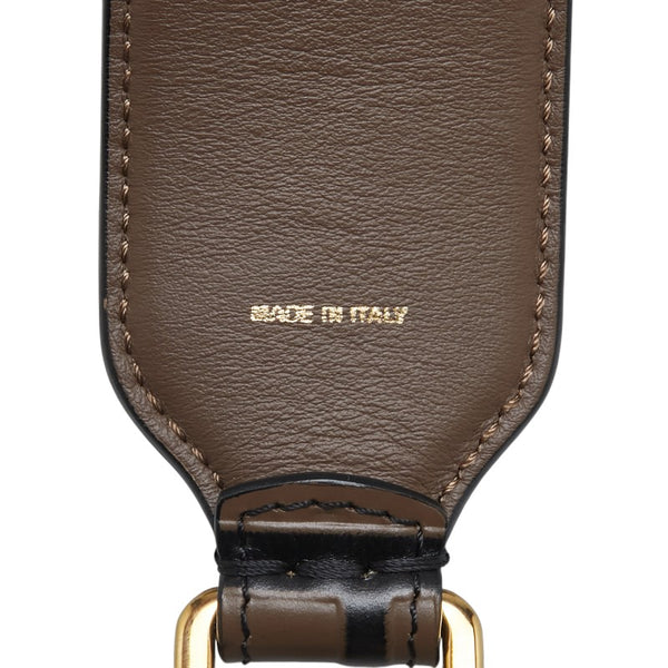 フェンディ ズッカ ショルダーストラップ ブラウン レザー レディース FENDI 【中古】