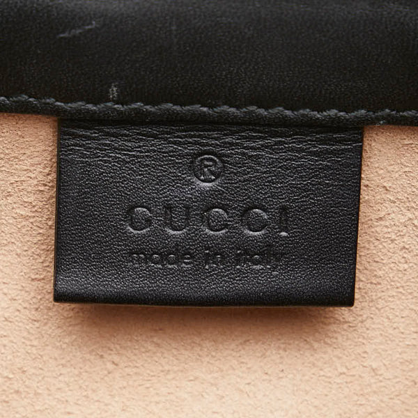 グッチ 巾着型 斜め掛け ショルダーバッグ 550620 レッド ブラック レザー スエード レディース GUCCI 【中古】