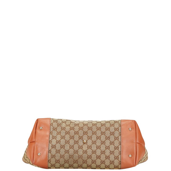グッチ GGキャンバス ハートビット トートバッグ ショルダーバッグ 269956 ベージュ ブラウン キャンバス レザー レディース GUCCI 【中古】