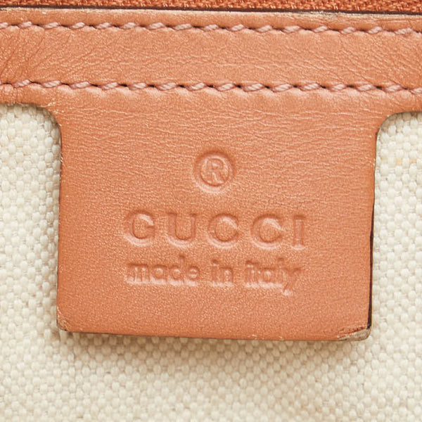 グッチ GGキャンバス ハートビット トートバッグ ショルダーバッグ 269956 ベージュ ブラウン キャンバス レザー レディース GUCCI 【中古】