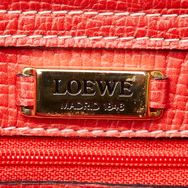 ロエベ トートバッグ レッド レザー レディース LOEWE 【中古】