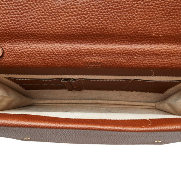 ロエベ アナグラム 斜め掛け ショルダーバッグ ブラウン レザー レディース LOEWE 【中古】