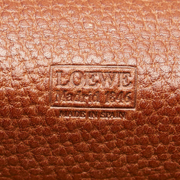 ロエベ アナグラム 斜め掛け ショルダーバッグ ブラウン レザー レディース LOEWE 【中古】