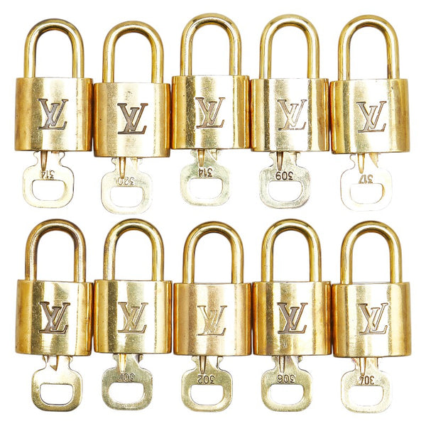 ルイ ヴィトン パドロック 南京錠 10点セット ゴールド メッキ レディース LOUIS VUITTON 【中古】
