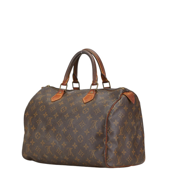 ルイ ヴィトン モノグラム スピーディ30 ハンドバッグ M41526 ブラウン PVC レザー レディース LOUIS VUITTON 【中古】