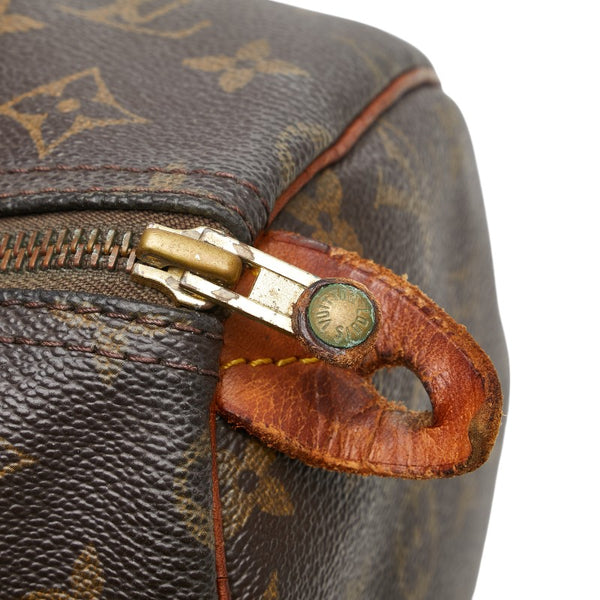 ルイ ヴィトン モノグラム スピーディ30 ハンドバッグ M41526 ブラウン PVC レザー レディース LOUIS VUITTON 【中古】
