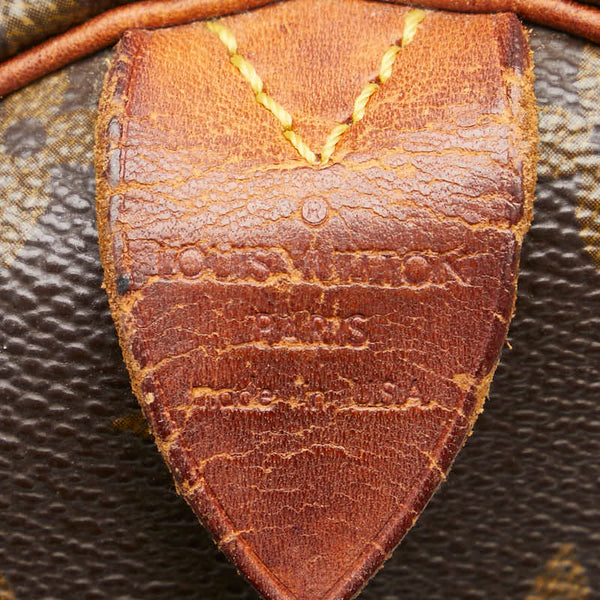 ルイ ヴィトン モノグラム スピーディ30 ハンドバッグ M41526 ブラウン PVC レザー レディース LOUIS VUITTON 【中古】