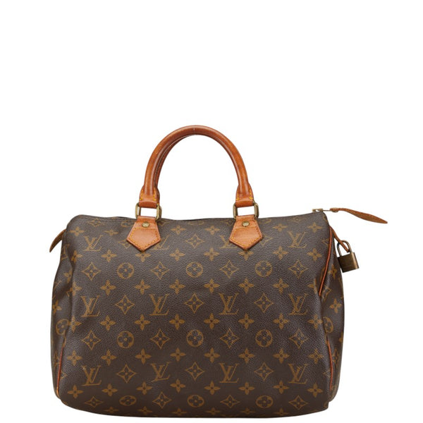 ルイ ヴィトン モノグラム スピーディ30 ハンドバッグ M41526 ブラウン PVC レザー レディース LOUIS VUITTON 【中古】