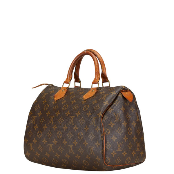 ルイ ヴィトン モノグラム スピーディ30 ハンドバッグ M41526 ブラウン PVC レザー レディース LOUIS VUITTON 【中古】
