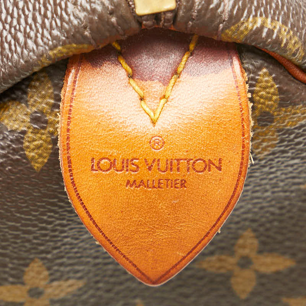 ルイ ヴィトン モノグラム スピーディ30 ハンドバッグ M41526 ブラウン PVC レザー レディース LOUIS VUITTON 【中古】