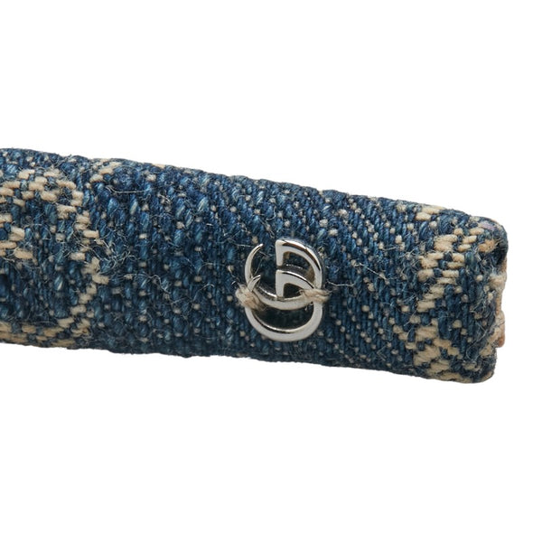 グッチ エコ ウォッシュ ド デニム ヘアバンド カチューシャ 652835 インディゴブルー キャンバス レディース GUCCI 【中古】