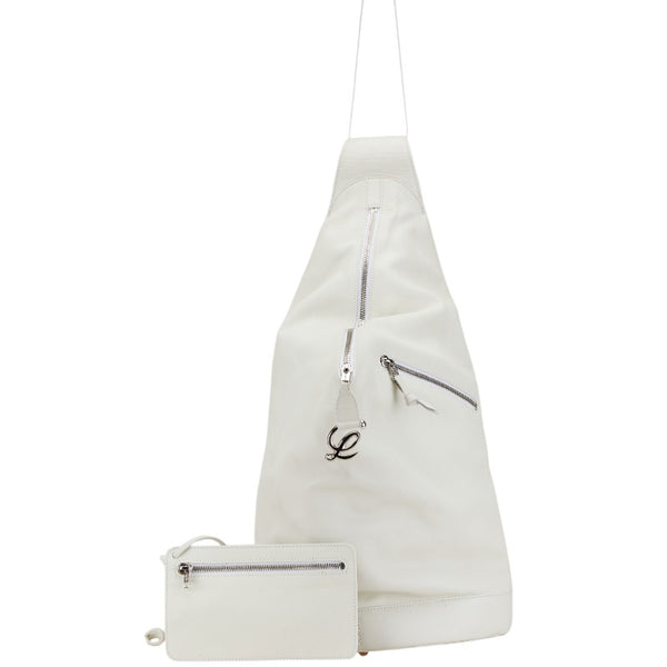 ロエベ アントン ワンショルダーバッグ ホワイト レザー レディース LOEWE 【中古】