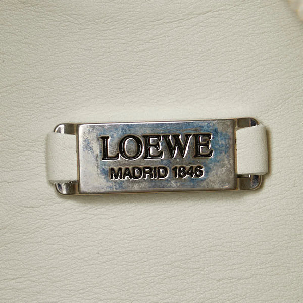 ロエベ アントン ワンショルダーバッグ ホワイト レザー レディース LOEWE 【中古】
