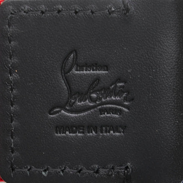 クリスチャンルブタン LOUBICLIC ベルト ブラック レッド ナイロン メンズ Christian Louboutin 【中古】