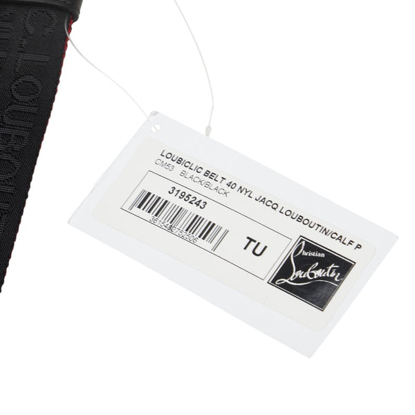 クリスチャンルブタン LOUBICLIC ベルト ブラック レッド ナイロン メンズ Christian Louboutin 【中古】