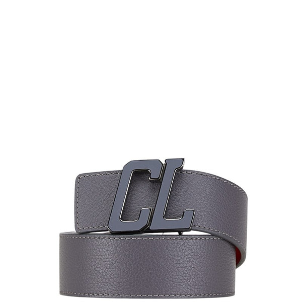 クリスチャンルブタン ベルト サイズ：90/36 グレー レッド レザー メンズ Christian Louboutin 【中古】