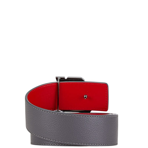 クリスチャンルブタン ベルト サイズ：90/36 グレー レッド レザー メンズ Christian Louboutin 【中古】