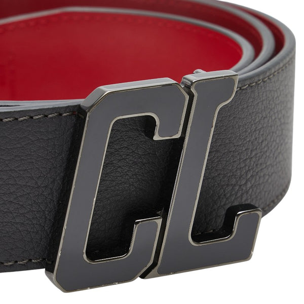 クリスチャンルブタン ベルト サイズ：90/36 グレー レッド レザー メンズ Christian Louboutin 【中古】