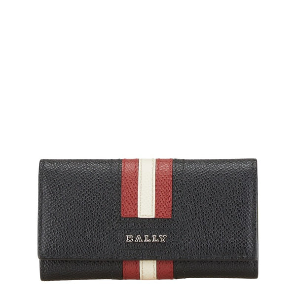 バリー TALTOS.LT LETTERING TSP TUTO 4連 キーケース 6218043 ブラック レッド ホワイト レザー レディース BALLY 【中古】