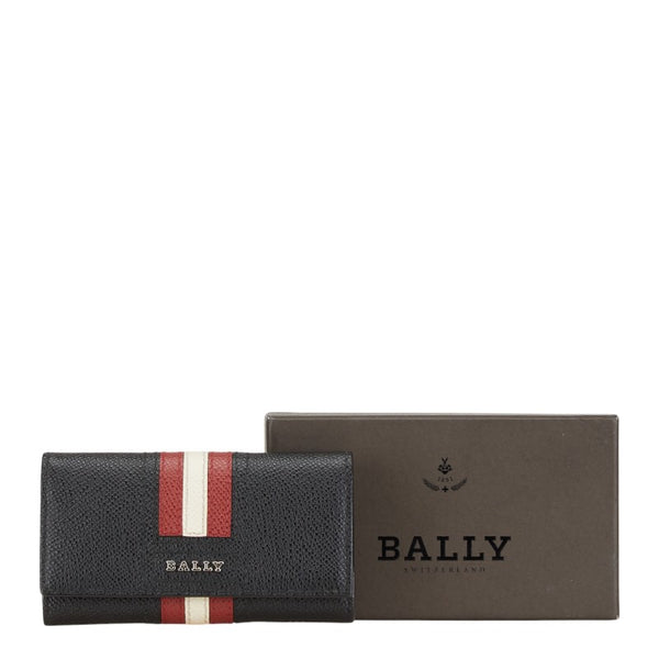 バリー TALTOS.LT LETTERING TSP TUTO 4連 キーケース 6218043 ブラック レッド ホワイト レザー レディース BALLY 【中古】