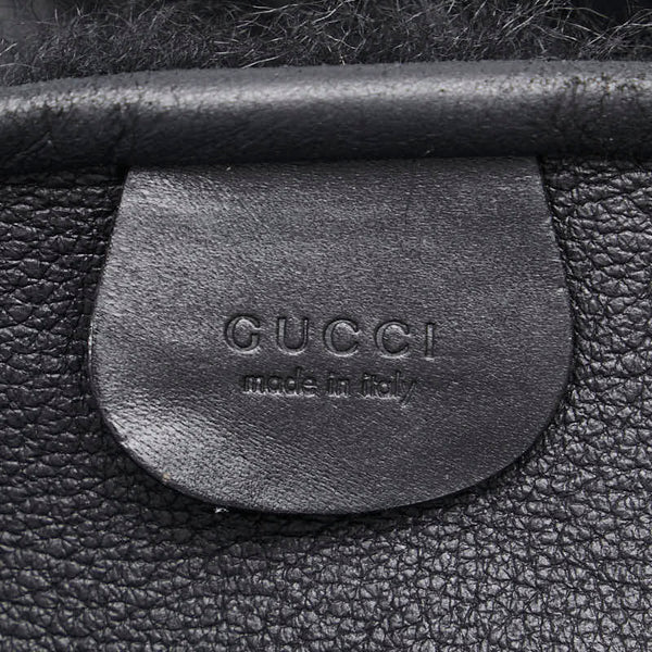 グッチ リバーシブル ワンショルダーバッグ 001 1038 1936 ブラック ミンク レザー レディース GUCCI 【中古】