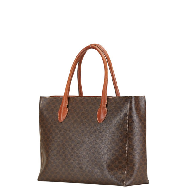 セリーヌ マカダム ハンドバッグ トートバッグ ブラウン PVC レザー レディース CELINE 【中古】