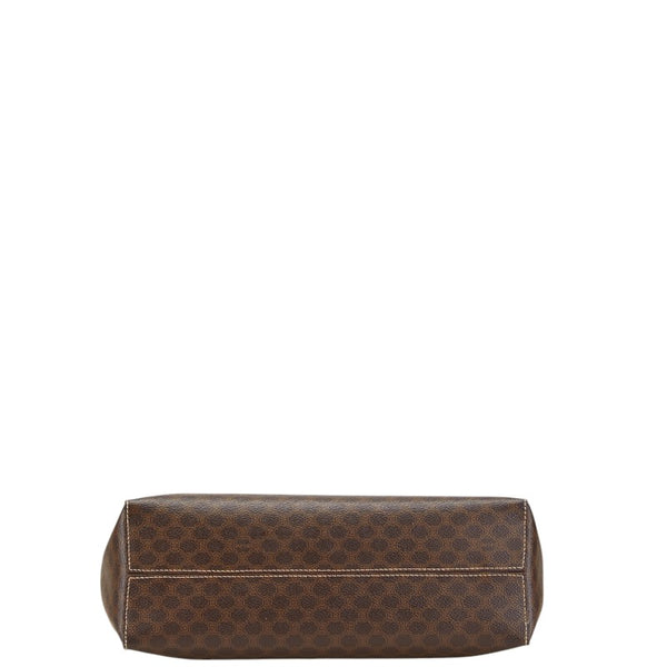 セリーヌ マカダム ハンドバッグ トートバッグ ブラウン PVC レザー レディース CELINE 【中古】