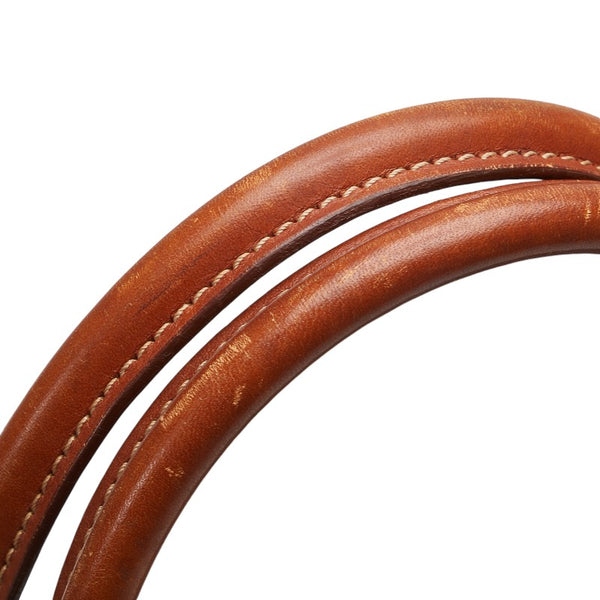 セリーヌ マカダム ハンドバッグ トートバッグ ブラウン PVC レザー レディース CELINE 【中古】